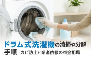 ドラム式洗濯機の清掃や分解の手順とカビ防止のコツ・業者依頼の費用
